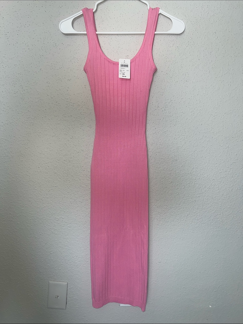 Windsor Ribbed Maxi Tank Dress in Pink